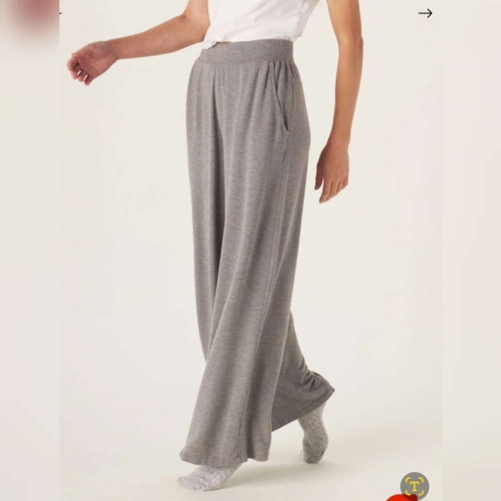 NEW THE NORMAL BRAND Malakos Wide Leg Lounge Cozy Soft Knit Pant Small - Picture 3 of 16
